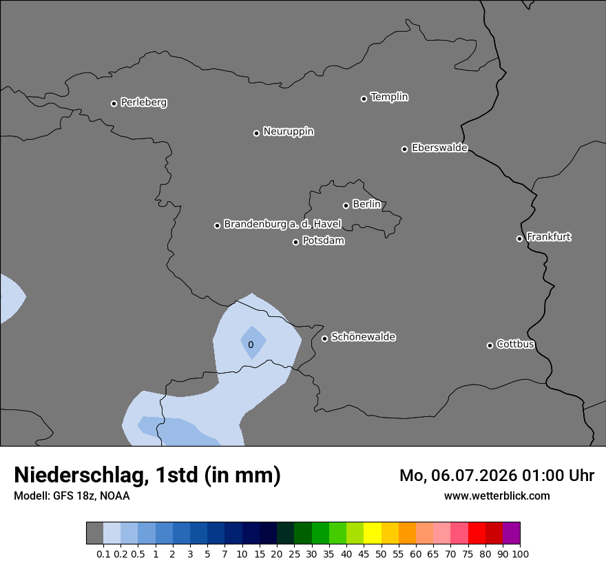 Modellkarte GFS – precip – bb
