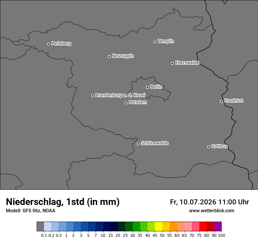 Modellkarte GFS – precip – bb