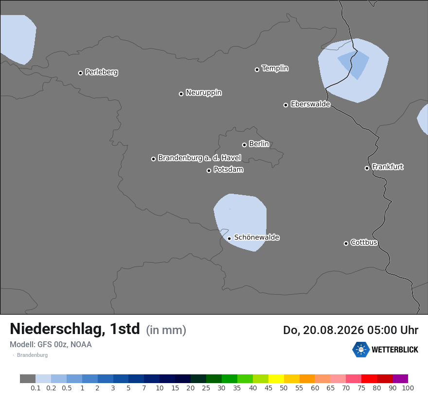 Modellkarte GFS – precip – bb