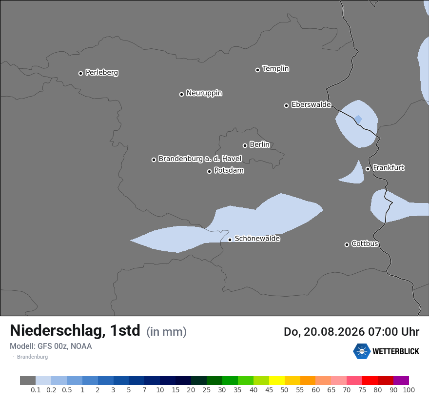 Modellkarte GFS – precip – bb