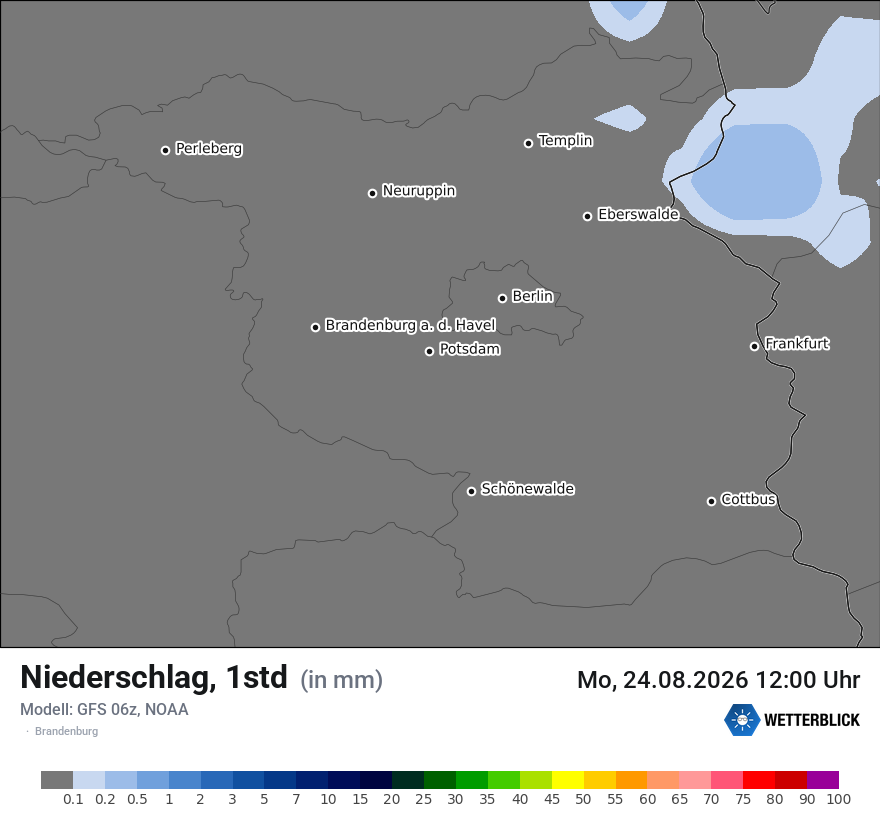 Modellkarte GFS – precip – bb