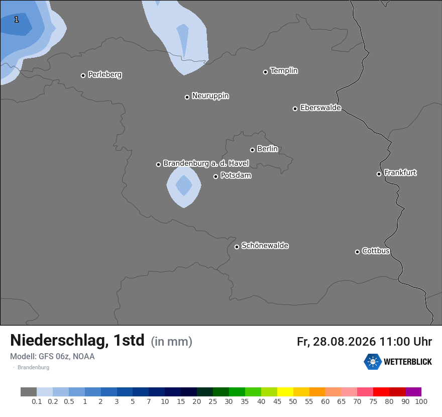 Modellkarte GFS – precip – bb
