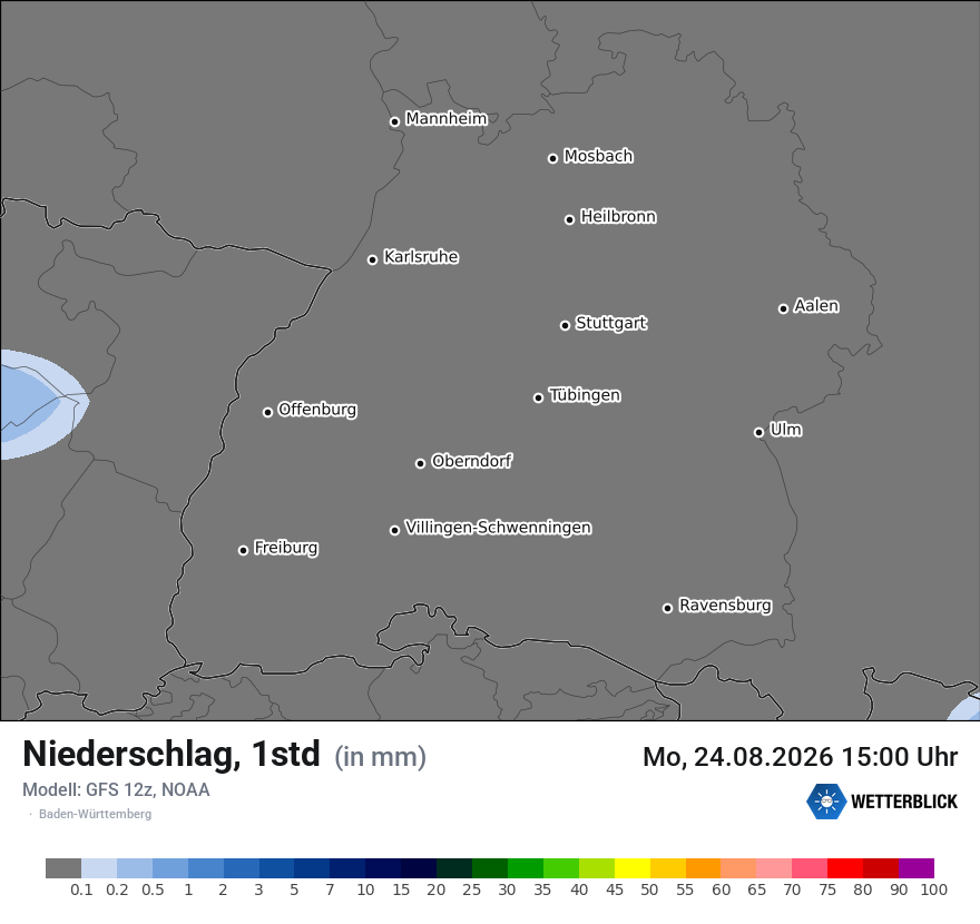 Modellkarte GFS – precip – bw