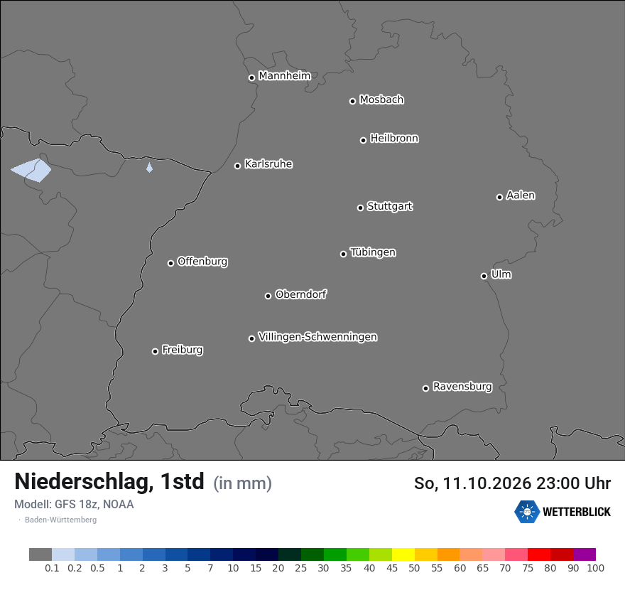 Modellkarte GFS – precip – bw