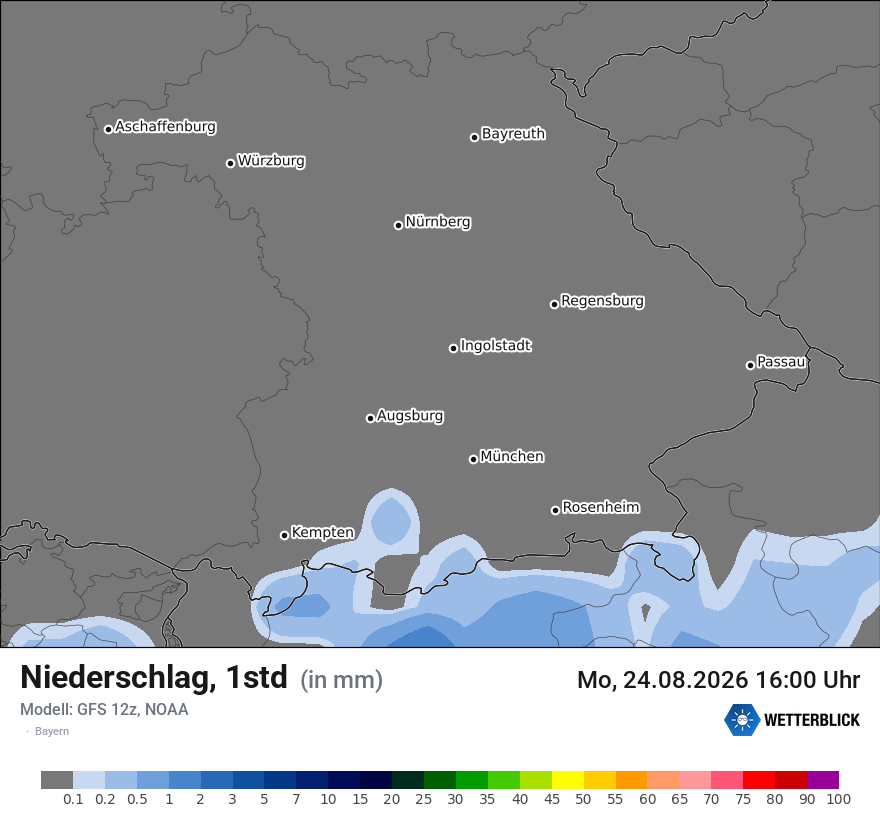 Modellkarte GFS – precip – by