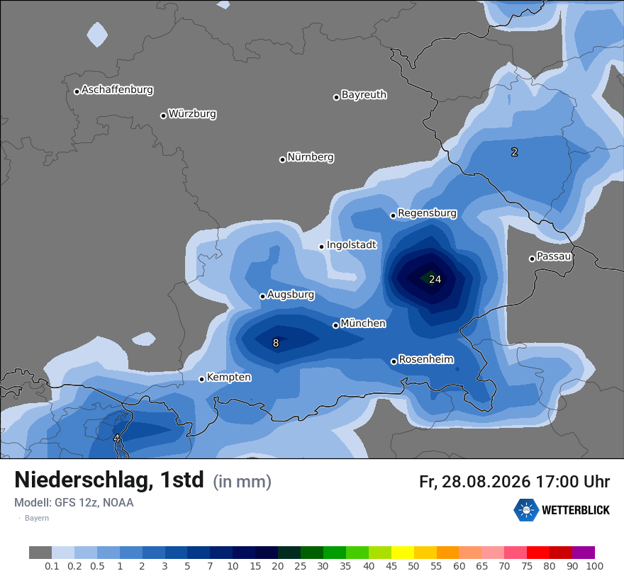 Modellkarte GFS – precip – by