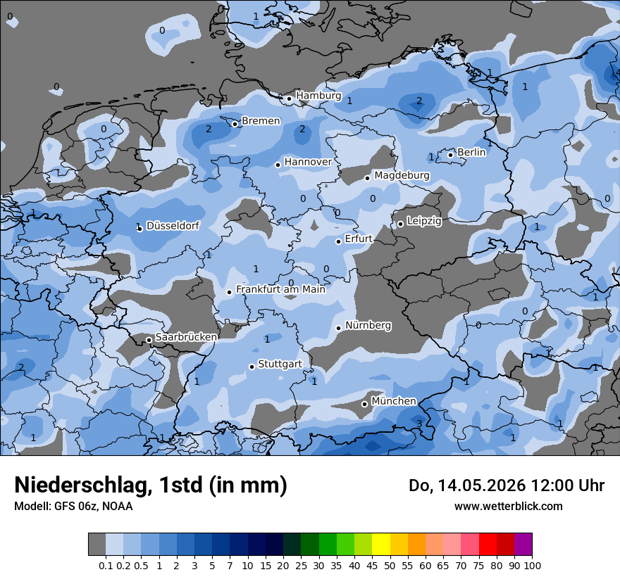 Modellkarte GFS – precip – deutschland
