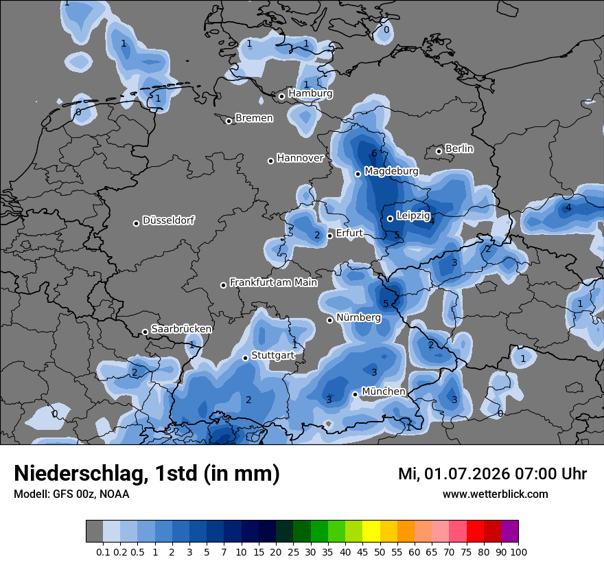 Modellkarte GFS – precip – deutschland