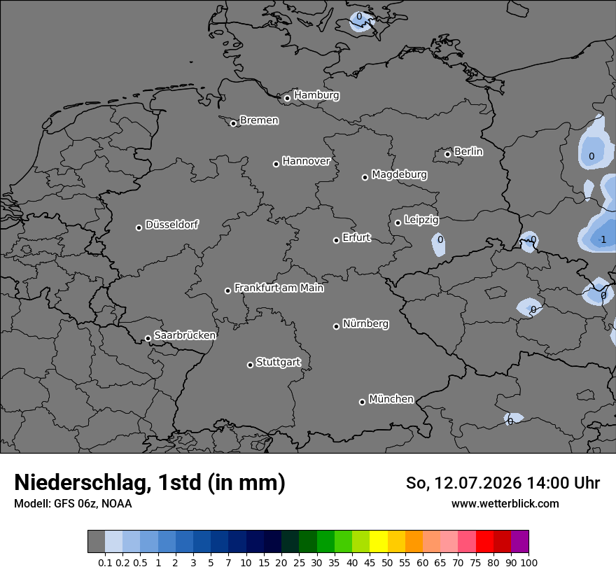 Modellkarte GFS – precip – deutschland