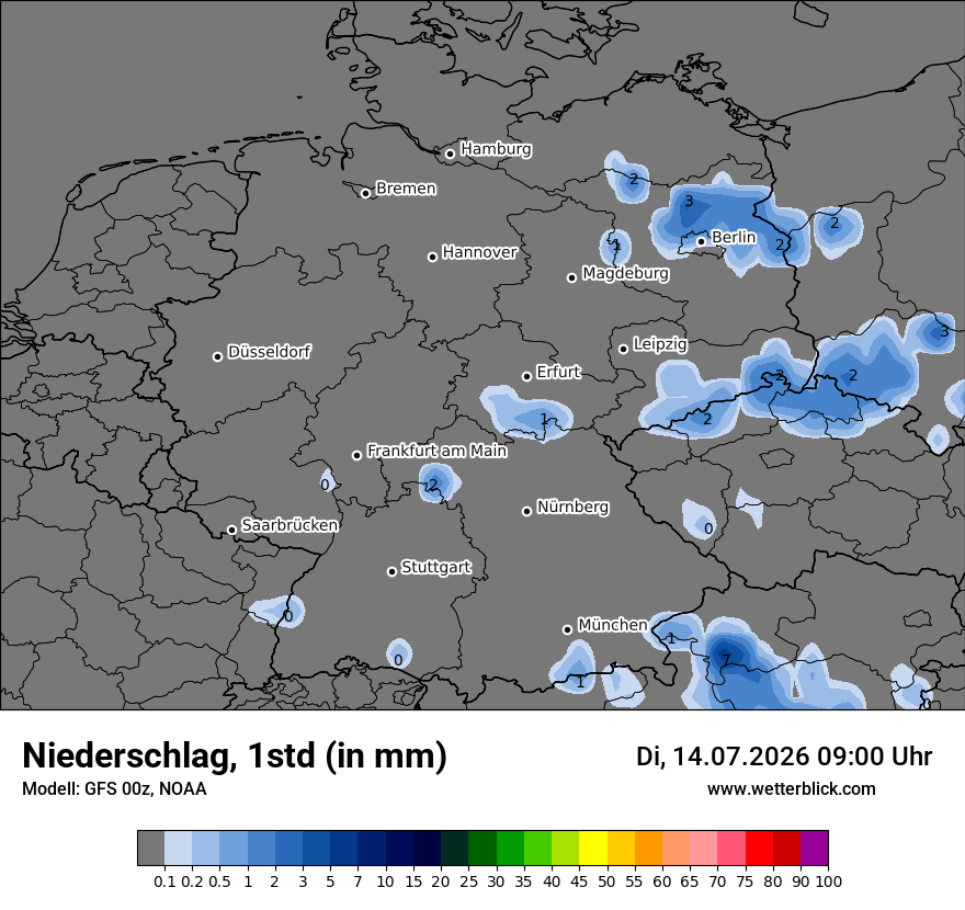 Modellkarte GFS – precip – deutschland