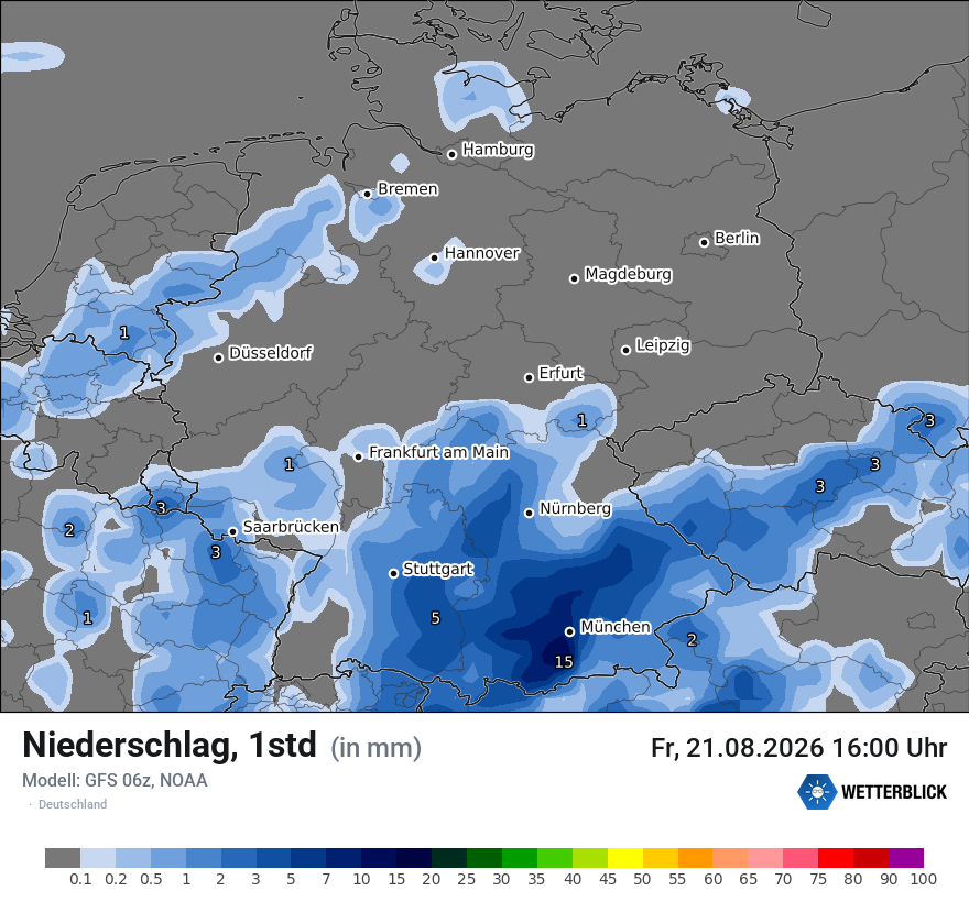 Modellkarte GFS – precip – deutschland