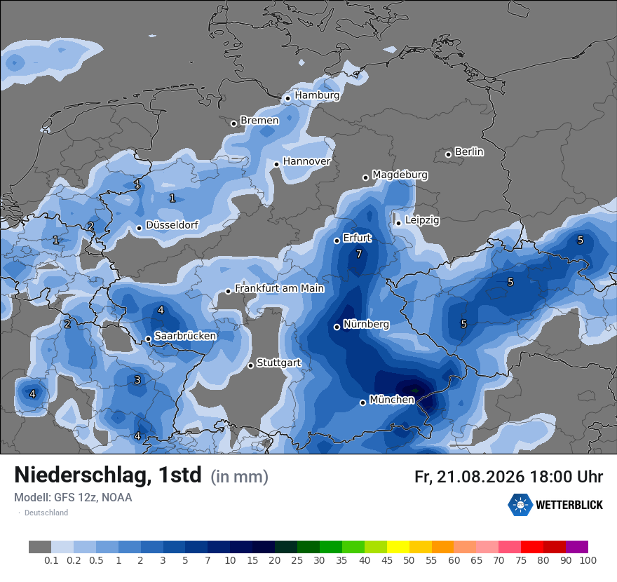 Modellkarte GFS – precip – deutschland
