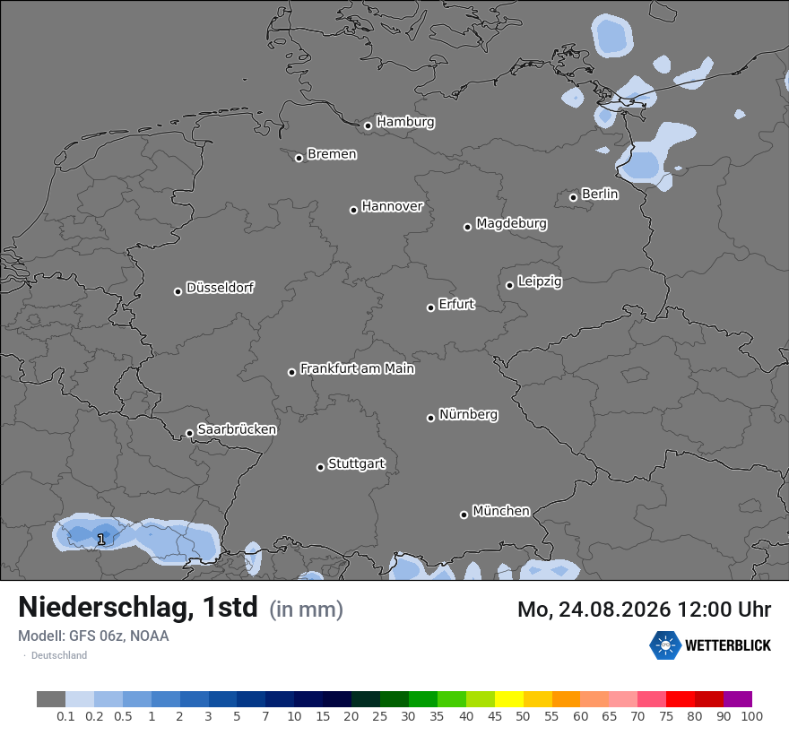 Modellkarte GFS – precip – deutschland