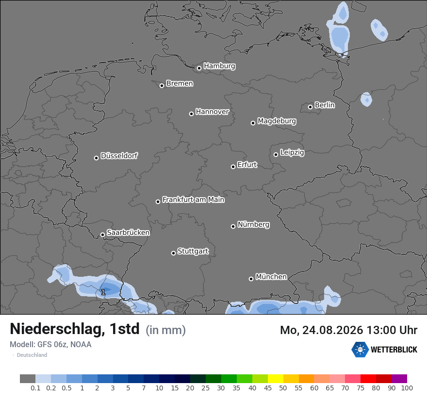 Modellkarte GFS – precip – deutschland