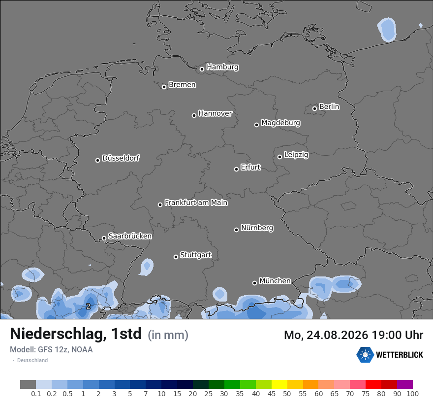 Modellkarte GFS – precip – deutschland