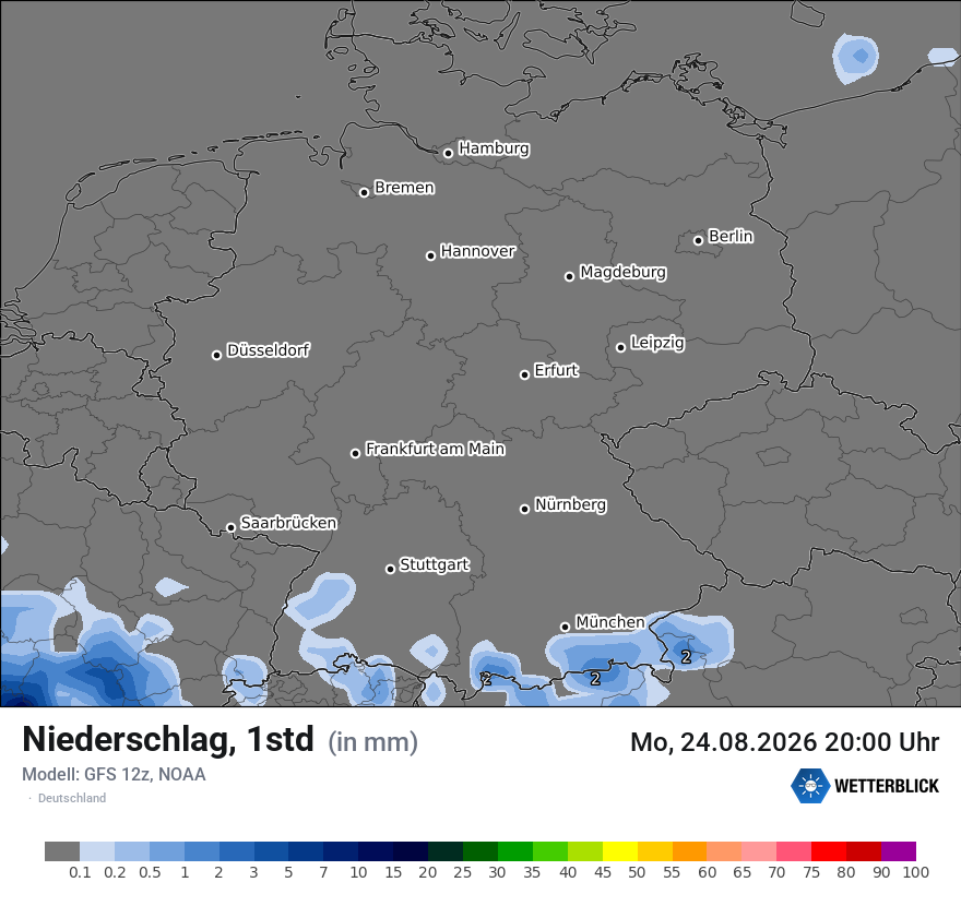 Modellkarte GFS – precip – deutschland