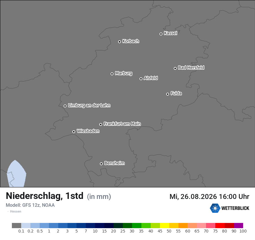Modellkarte GFS – precip – he