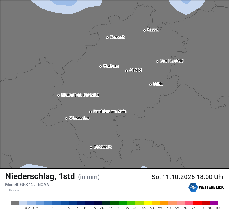 Modellkarte GFS – precip – he