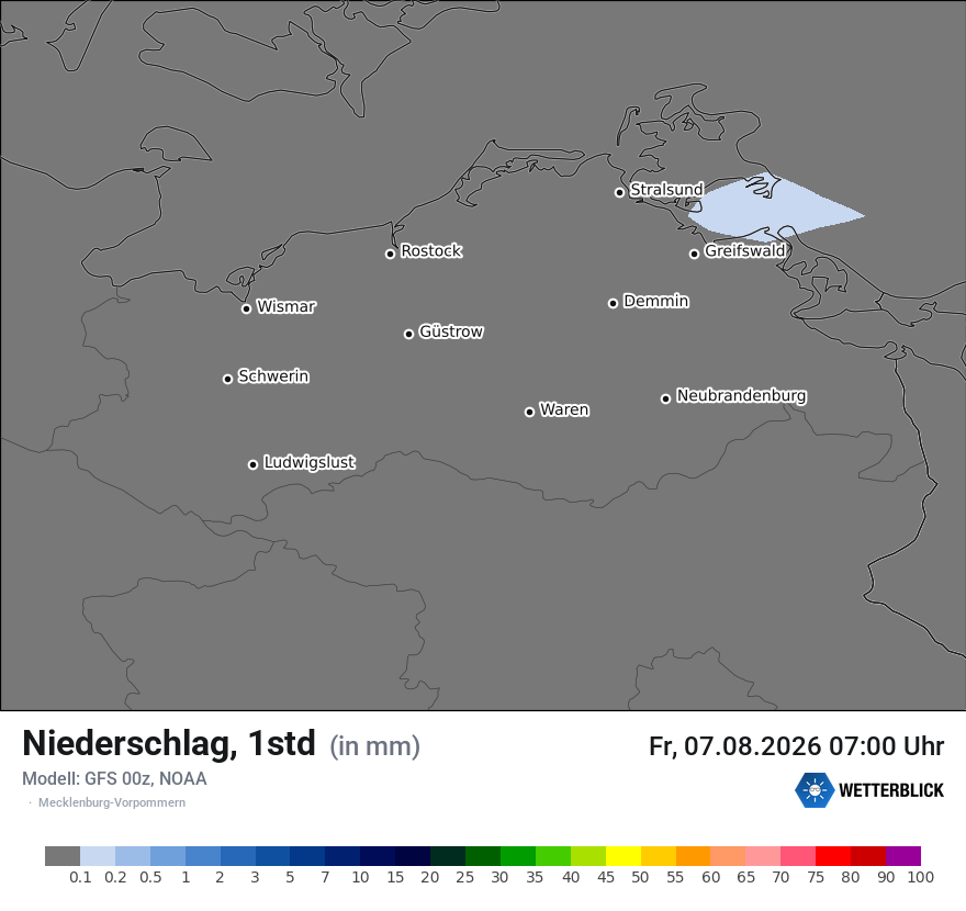 Modellkarte GFS – precip – mv