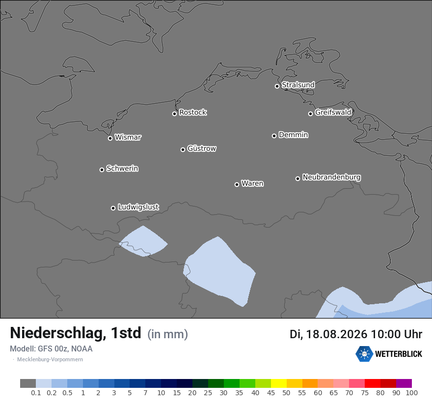 Modellkarte GFS – precip – mv