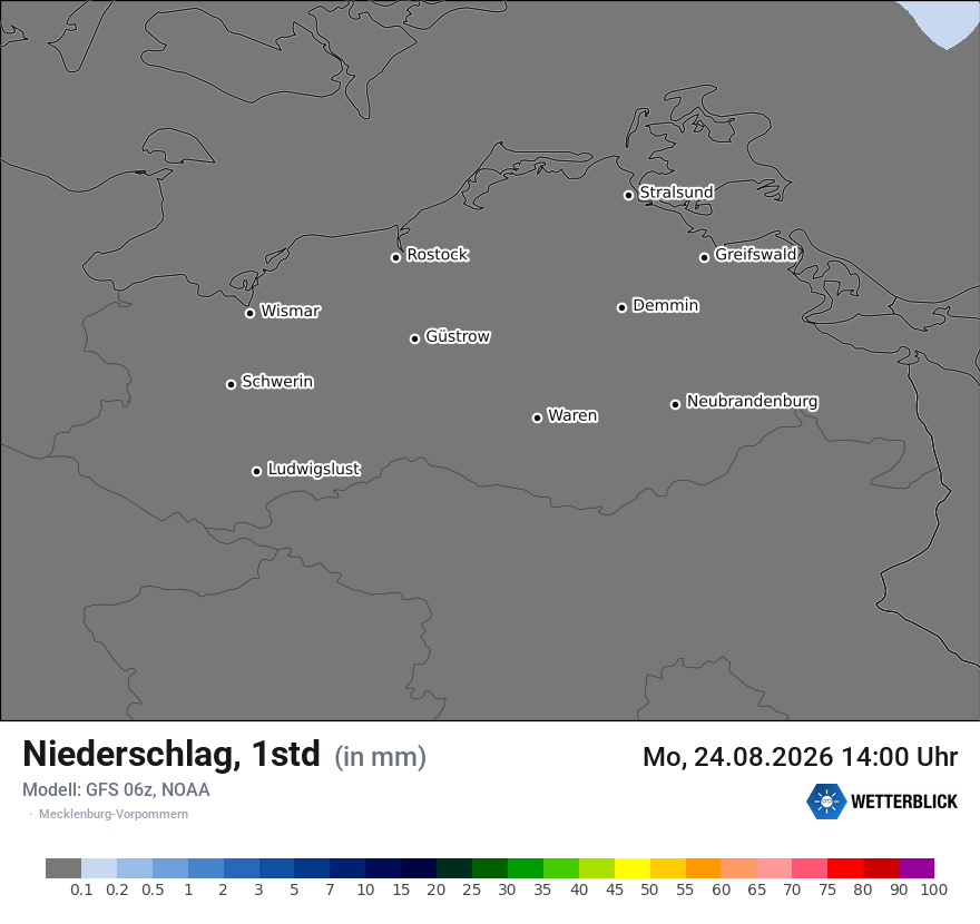 Modellkarte GFS – precip – mv
