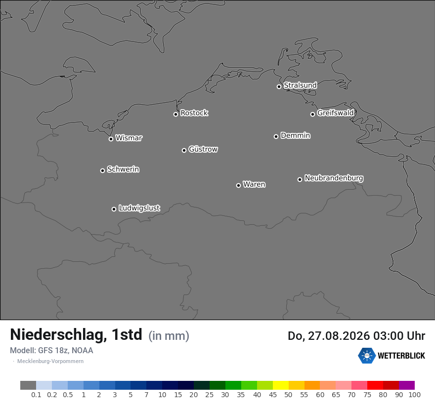 Modellkarte GFS – precip – mv