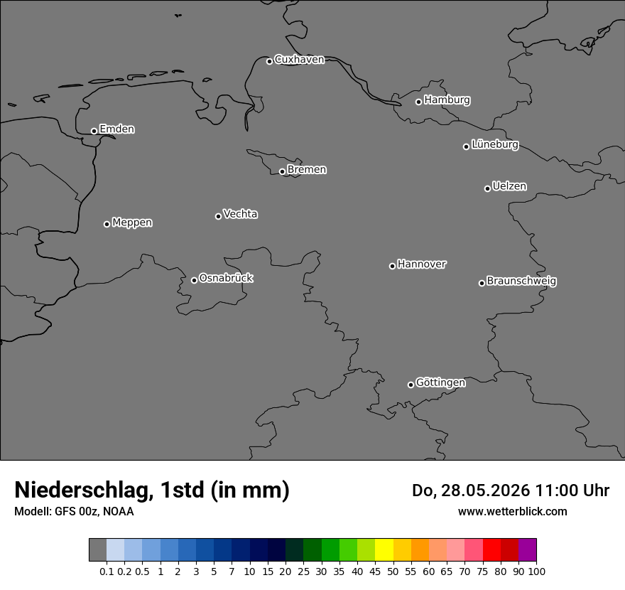Modellkarte GFS – precip – ni