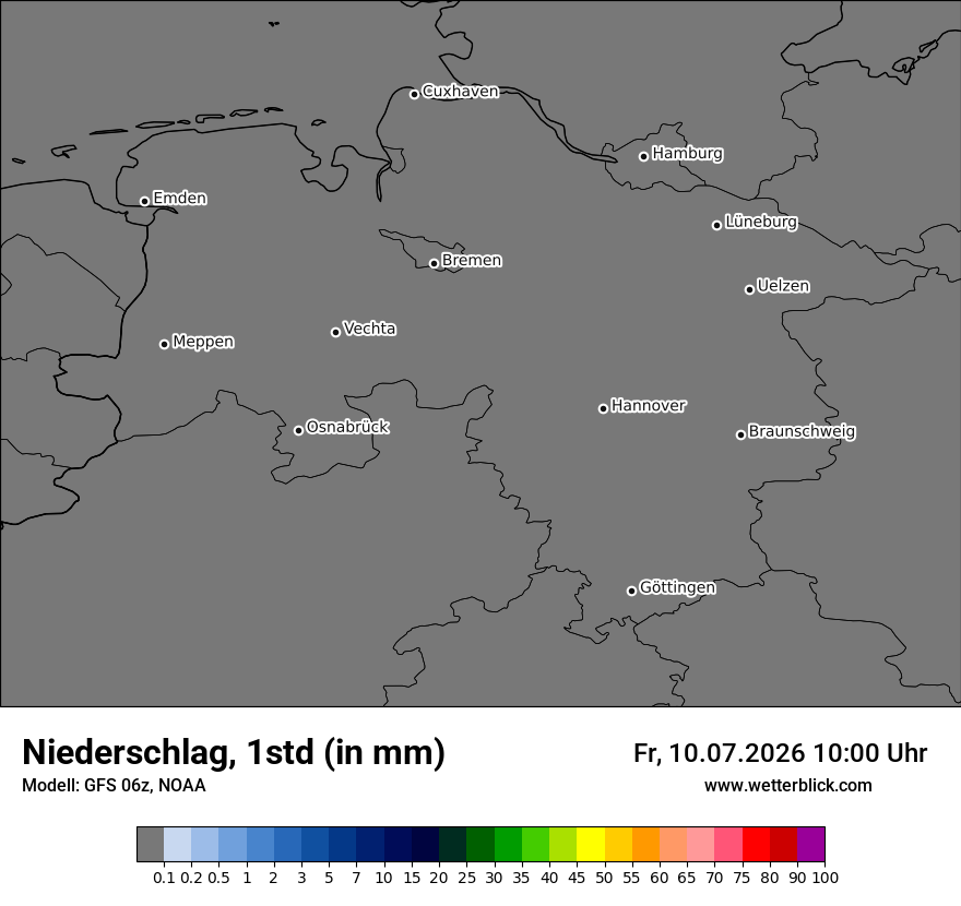 Modellkarte GFS – precip – ni