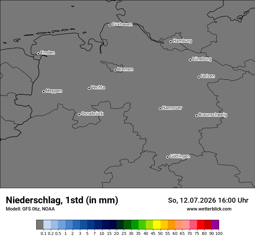 Modellkarte GFS – precip – ni