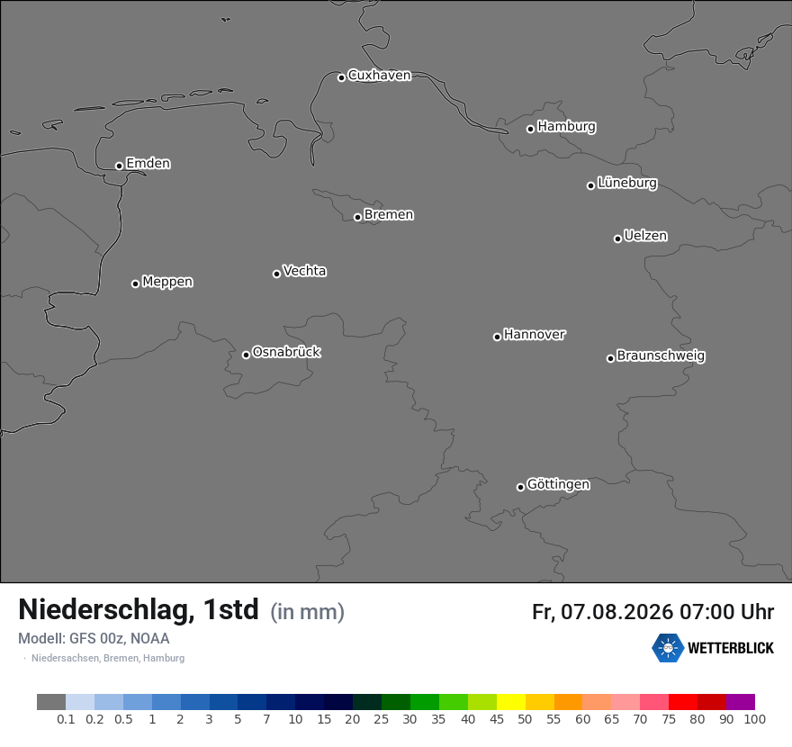 Modellkarte GFS – precip – ni
