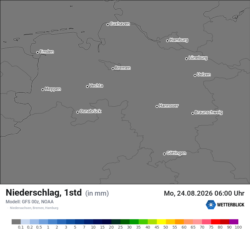 Modellkarte GFS – precip – ni