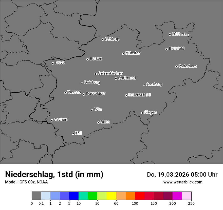 Modellkarte GFS – precip – nrw
