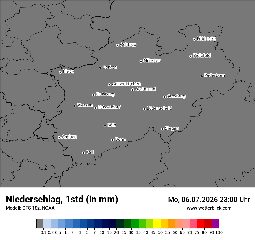 Modellkarte GFS – precip – nrw