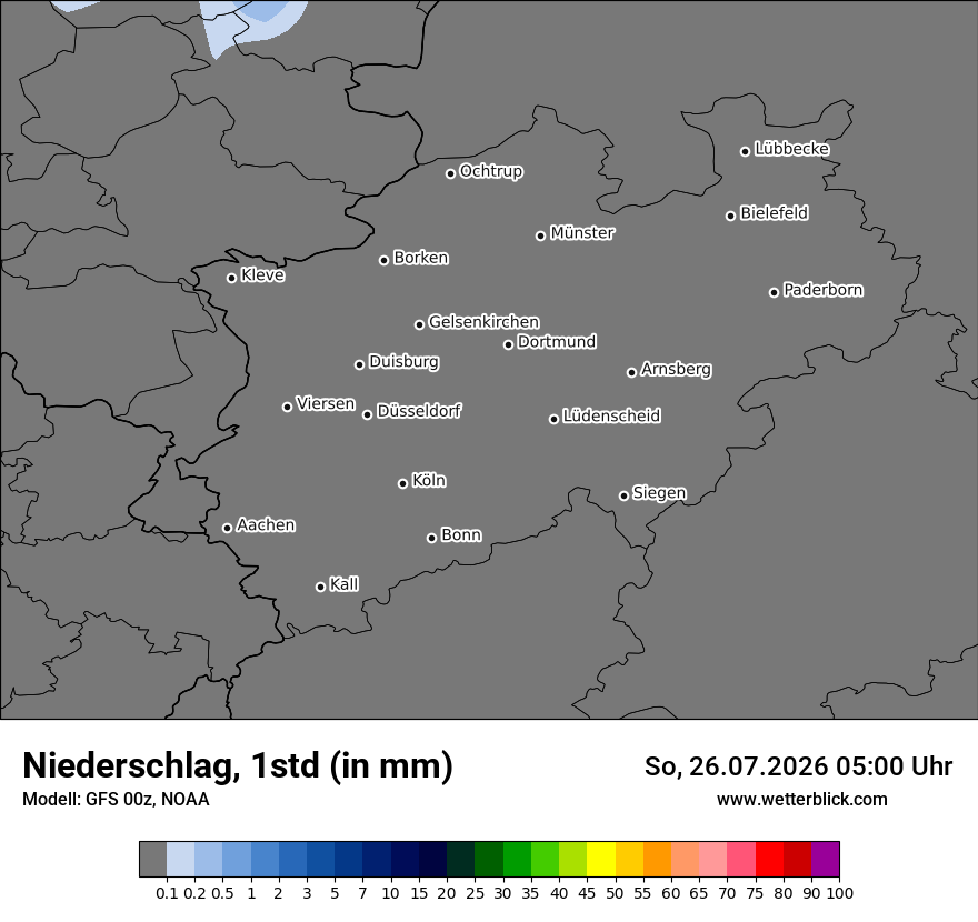 Modellkarte GFS – precip – nrw