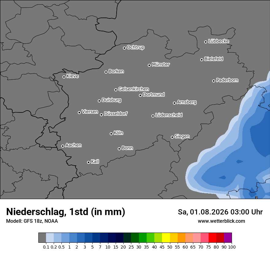 Modellkarte GFS – precip – nrw
