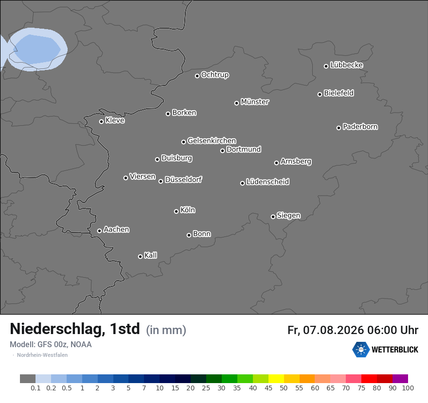 Modellkarte GFS – precip – nrw