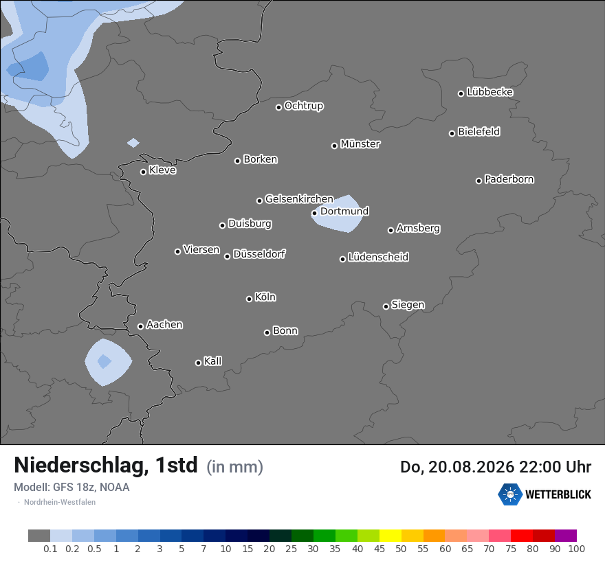 Modellkarte GFS – precip – nrw