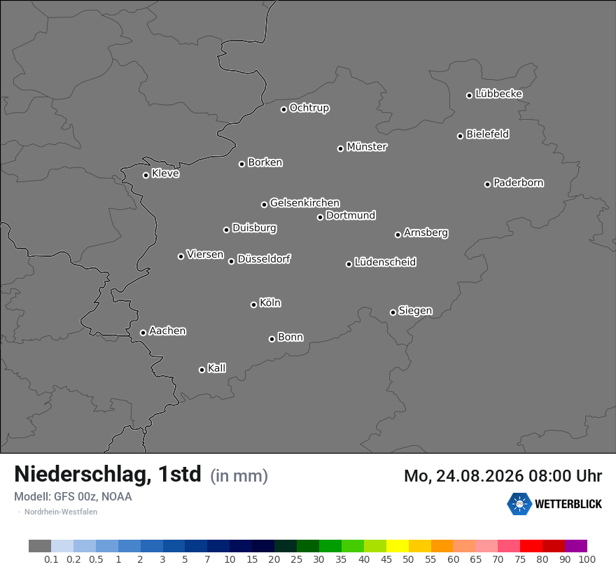 Modellkarte GFS – precip – nrw