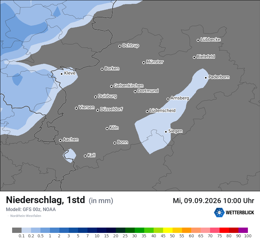 Modellkarte GFS – precip – nrw