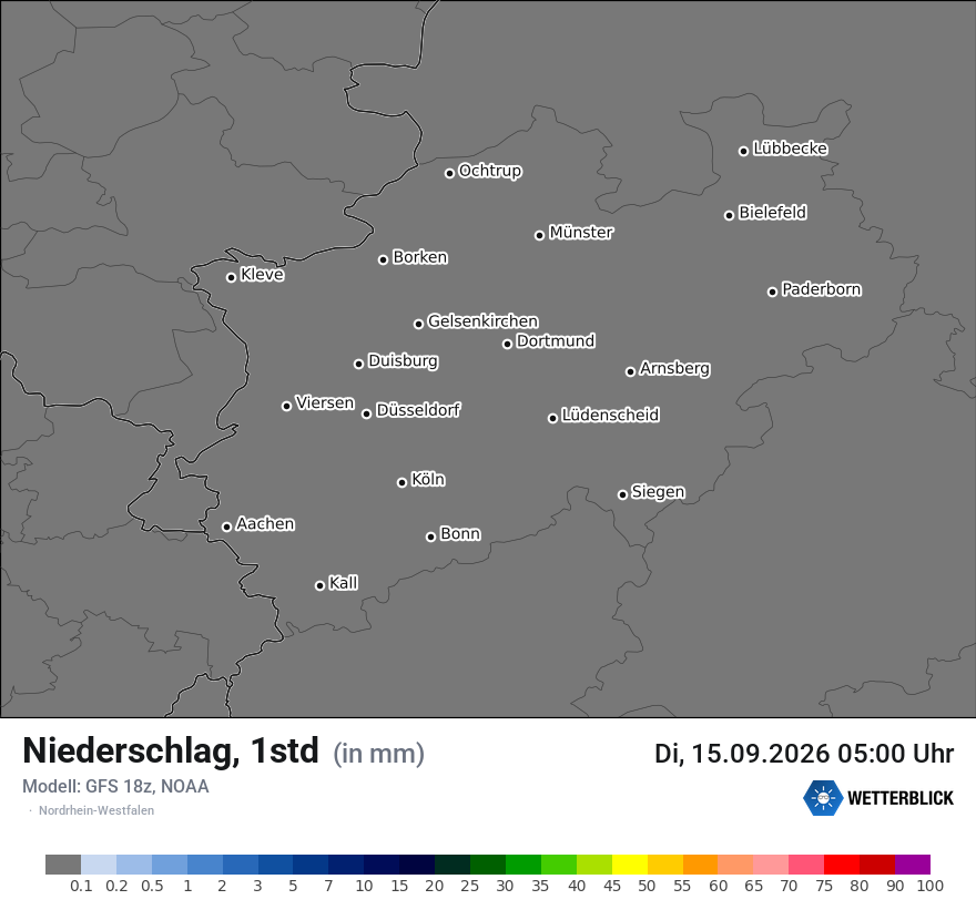 Modellkarte GFS – precip – nrw