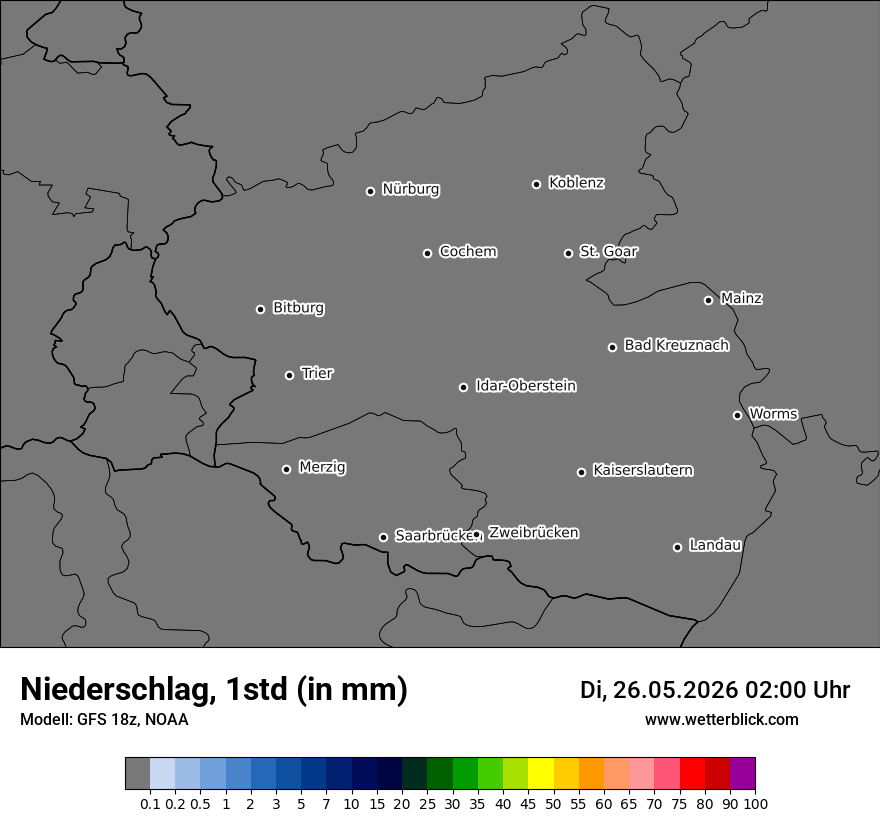 Modellkarte GFS – precip – rp
