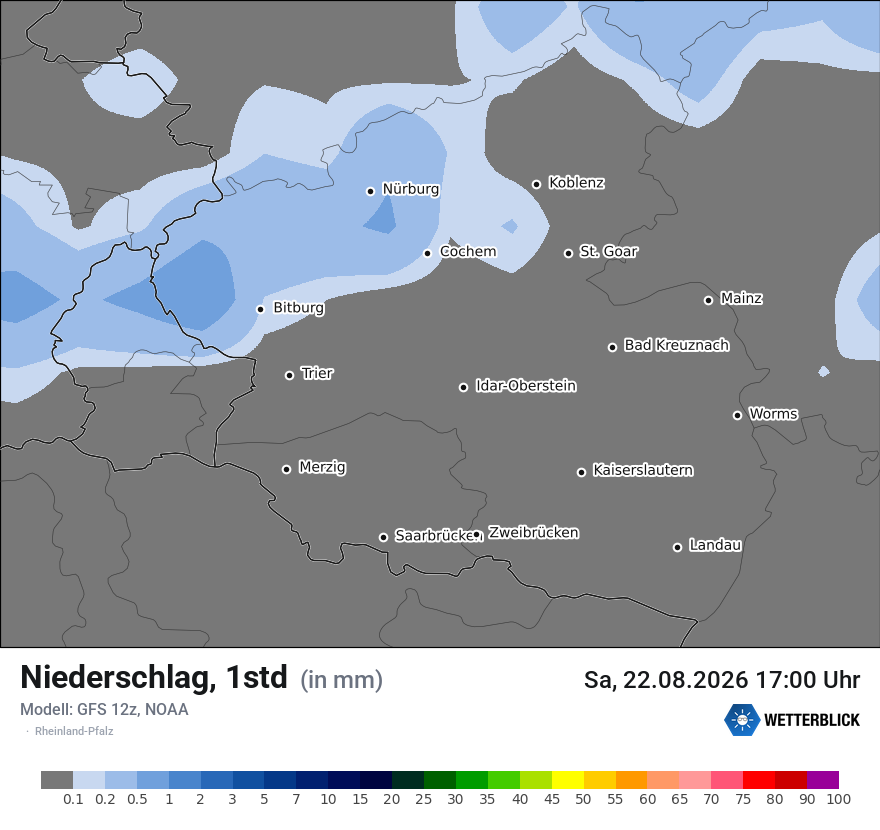 Modellkarte GFS – precip – rp