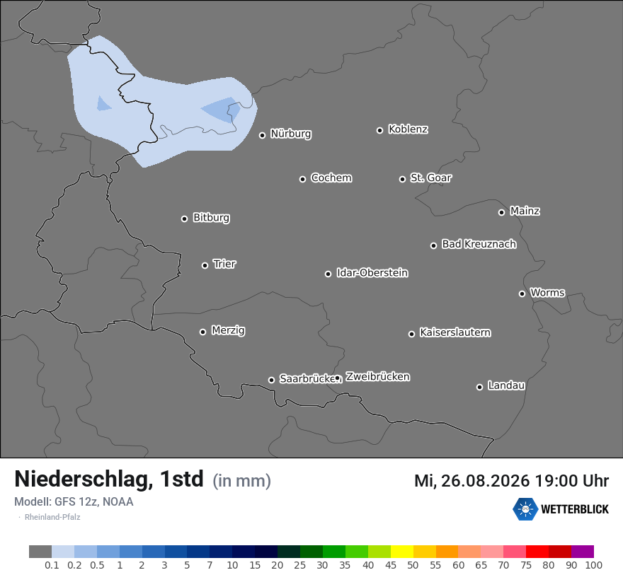 Modellkarte GFS – precip – rp