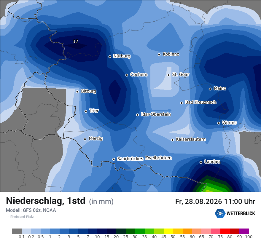 Modellkarte GFS – precip – rp