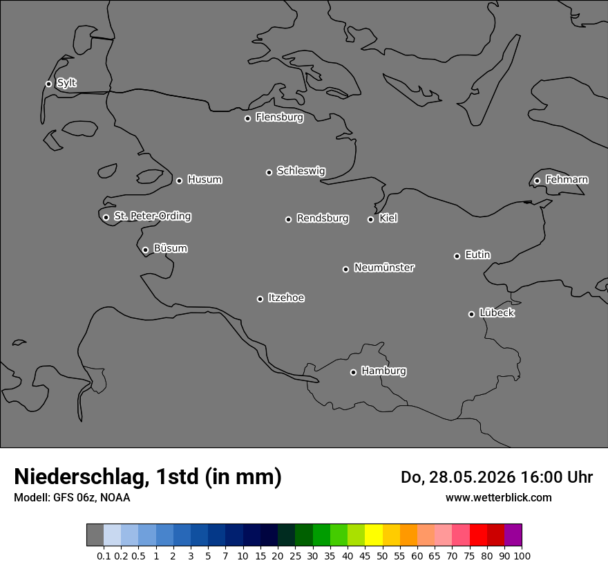 Modellkarte GFS – precip – sh
