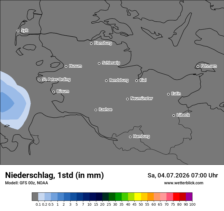 Modellkarte GFS – precip – sh