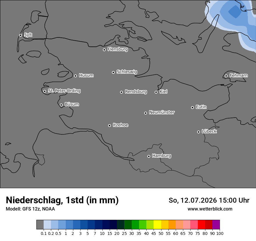 Modellkarte GFS – precip – sh
