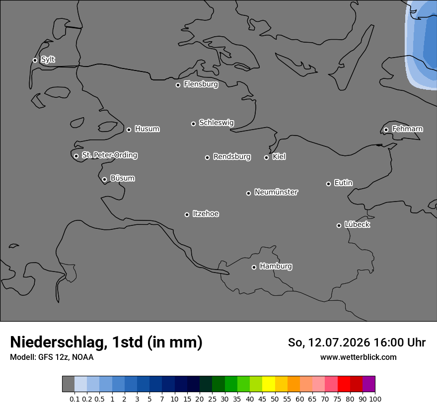 Modellkarte GFS – precip – sh