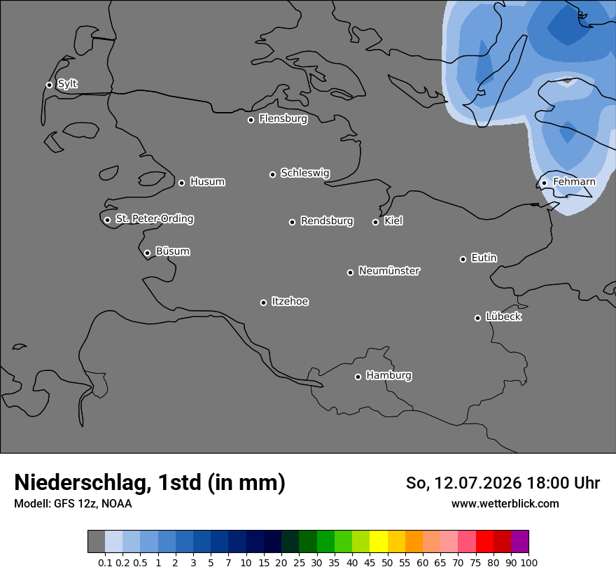 Modellkarte GFS – precip – sh