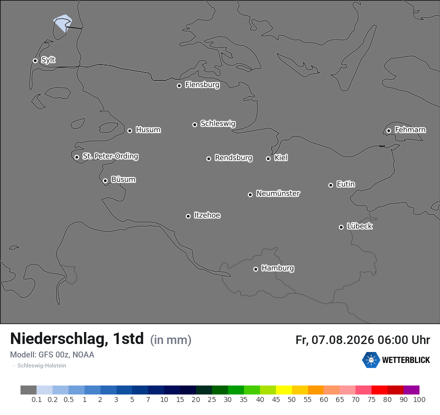 Modellkarte GFS – precip – sh